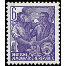 Postage stamps: five-year plan  - Germany / German Democratic Republic 1953 - 6 Pfennig