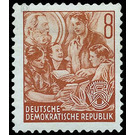 Postage stamps: five-year plan  - Germany / German Democratic Republic 1953 - 8 Pfennig
