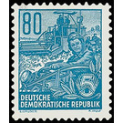 Postage stamps: five-year plan  - Germany / German Democratic Republic 1953 - 80 Pfennig