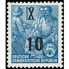 Postage stamps: five-year plan  - Germany / German Democratic Republic 1954 - 10 Pfennig