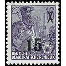 Postage stamps: five-year plan  - Germany / German Democratic Republic 1954 - 15 Pfennig