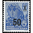 Postage stamps: five-year plan  - Germany / German Democratic Republic 1954 - 50 Pfennig