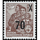 Postage stamps: five-year plan  - Germany / German Democratic Republic 1954 - 70 Pfennig
