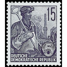 Postage stamps: five-year plan  - Germany / German Democratic Republic 1955 - 15 Pfennig
