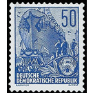 Postage stamps: five-year plan  - Germany / German Democratic Republic 1955 - 50 Pfennig