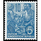 Postage stamps: five-year plan  - Germany / German Democratic Republic 1957 - 10 Pfennig