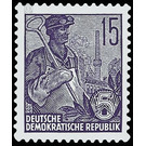 Postage stamps: five-year plan  - Germany / German Democratic Republic 1957 - 15 Pfennig