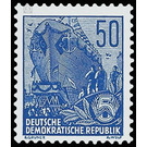 Postage stamps: five-year plan  - Germany / German Democratic Republic 1957 - 50 Pfennig