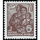 Postage stamps: five-year plan  - Germany / German Democratic Republic 1957 - 70 Pfennig