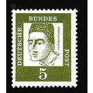 Postage stamps: Important Germans  - Germany / Federal Republic of Germany 1961 - 5