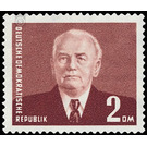 Postage stamps: President Wilhelm Pieck  - Germany / German Democratic Republic 1953 - 200 Pfennig