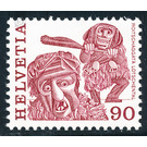 Postal stamp Folklore - Roitschläggätä  - Switzerland 1977 - 90 Rappen