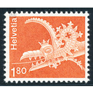 Postal stamp gargoyles  - Switzerland 1973 - 180 Rappen