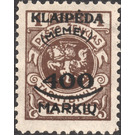 Print I on official stamp - Germany / Old German States / Memel Territory 1923 - 400