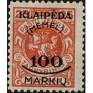 Print I on officiel stamp - Germany / Old German States / Memel Territory 1923 - 100