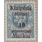 Print II on officiel stamp - Germany / Old German States / Memel Territory 1923 - 10