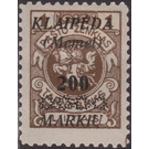 Print III on officiel stamp - Germany / Old German States / Memel Territory 1923 - 200