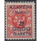 Print III on officiel stamp - Germany / Old German States / Memel Territory 1923 - 25