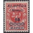 Print III on officiel stamp - Germany / Old German States / Memel Territory 1923 - 50