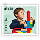 Pro Juventute - Series "Carefree childhood" - Building blocks  - Switzerland 2018 - 85 Rappen