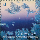 Purple-blue Ice Flower Embossed With Foil Application - Australian Antarctic Territory 2016 - 1