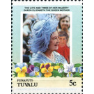 Queen Elizabeth Then Queen Mother - Polynesia / Tuvalu, Funafuti 1985