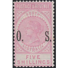 Queen Victoria (Postage & Revenue) overprinted by O.S. - South Australia 1901