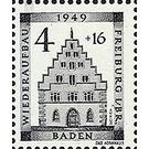 Rebuilding the city of Freiburg im Breisgau  - Germany / Western occupation zones / Baden 1949 - 4 Pfennig