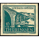 Reconstruction of destroyed bridges in Thuringia  - Germany / Sovj. occupation zones / Thuringia 1946 - 16 Pfennig