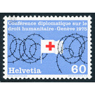 Red cross flag surrounded by barbed wire  - Switzerland 1975 - 60 Rappen
