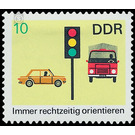 Road safety  - Germany / German Democratic Republic 1969 - 10 Pfennig