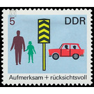Road safety  - Germany / German Democratic Republic 1969 - 5 Pfennig