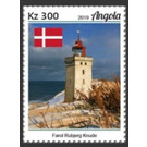 Rubjerg Knude Lighthouse & Denmark Flag - Central Africa / Angola 2019 - 300