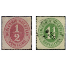 Schleswig, Holstein, Lauenburg - Value in oval - Germany / Old German States / Schleswig Holstein & Lauenburg 1865 Set