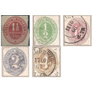 Schleswig - Value in oval - Germany / Old German States / Schleswig Holstein & Lauenburg 1865 Set