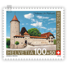 Series Pro Patria - Castles in Switzerland - Castle Romont  - Switzerland 2018 - 100 Rappen