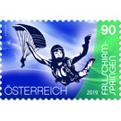Series: Sports - Sport and air - skydiving  - Austria / II. Republic of Austria 2019 - 90 Euro Cent