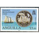 Ship, reverse of 1969 $4 coin - Caribbean / Anguilla 2012 - 5