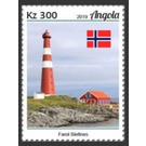 Slettnes Lighthouse & Norway Flag - Central Africa / Angola 2019 - 300