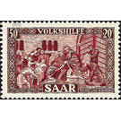 Special stamp series: Charity issue in favor of Volkshilfe - Germany / Saarland 1950 - 5,000 Pfennig