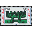 Special stamp series International memorial and memorial places: memorial and memorial Majdanek / VR Poland  - Germany / German Democratic Republic 1980 - 35 Pfennig