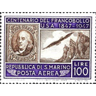 Stamp jubilee U.S.A. - San Marino 1947 - 100