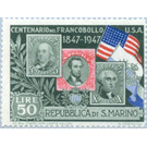 Stamp jubilee U.S.A. - San Marino 1947 - 50
