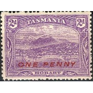 Surcharged in Red - Tasmania 1912 - 1