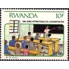 Teacher at blackboard - East Africa / Rwanda 1991 - 10