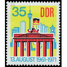 ten years Berlin wall  - Germany / German Democratic Republic 1971 - 35 Pfennig