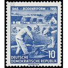 ten years Land reform  - Germany / German Democratic Republic 1955 - 10 Pfennig