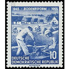 ten years Land reform  - Germany / German Democratic Republic 1955 - 10 Pfennig