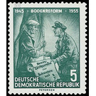 ten years Land reform  - Germany / German Democratic Republic 1955 - 5 Pfennig