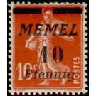 The Seederess, italic overprint Memel - Germany / Old German States / Memel Territory 1922 - 10